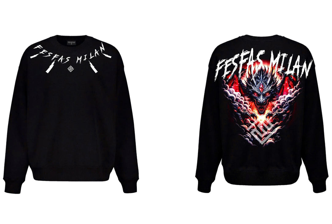 FesFas tattoos-print Sweatshirt | Black | Men