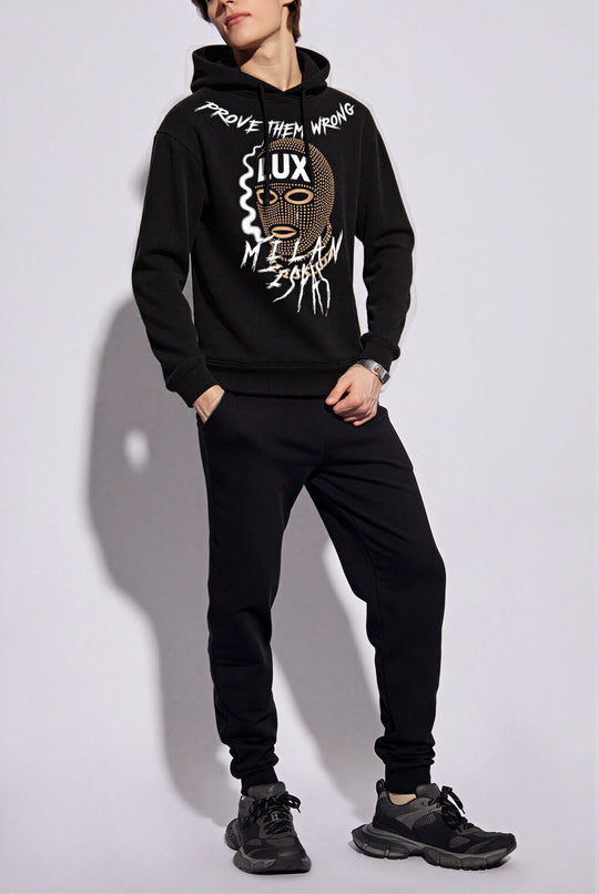 FesFas mask-print Hoodie | Black | Men