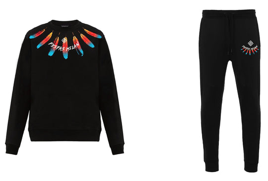 FesFas feathers-print Sweatshirt Set | Black | Men