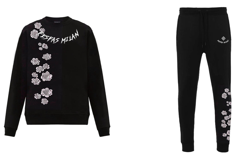 FesFas flowers-print Sweatshirt Set | Black | Men