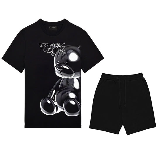 FesFas balloon bear-print T-shirt Set | Black | Men