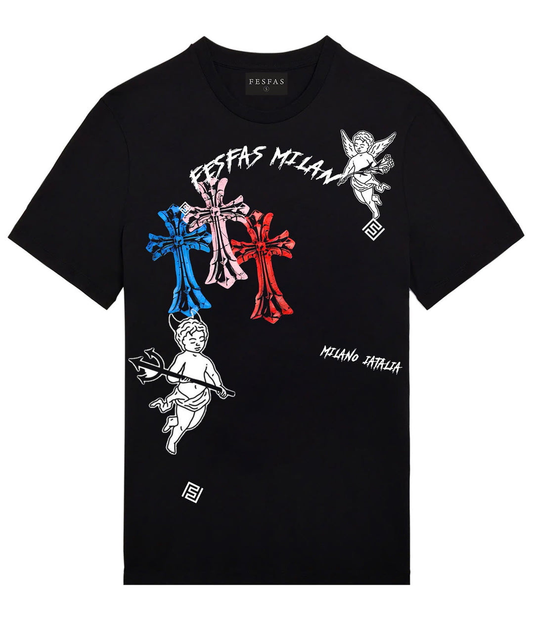 FesFas graphic-print T-shirt | Black | Men