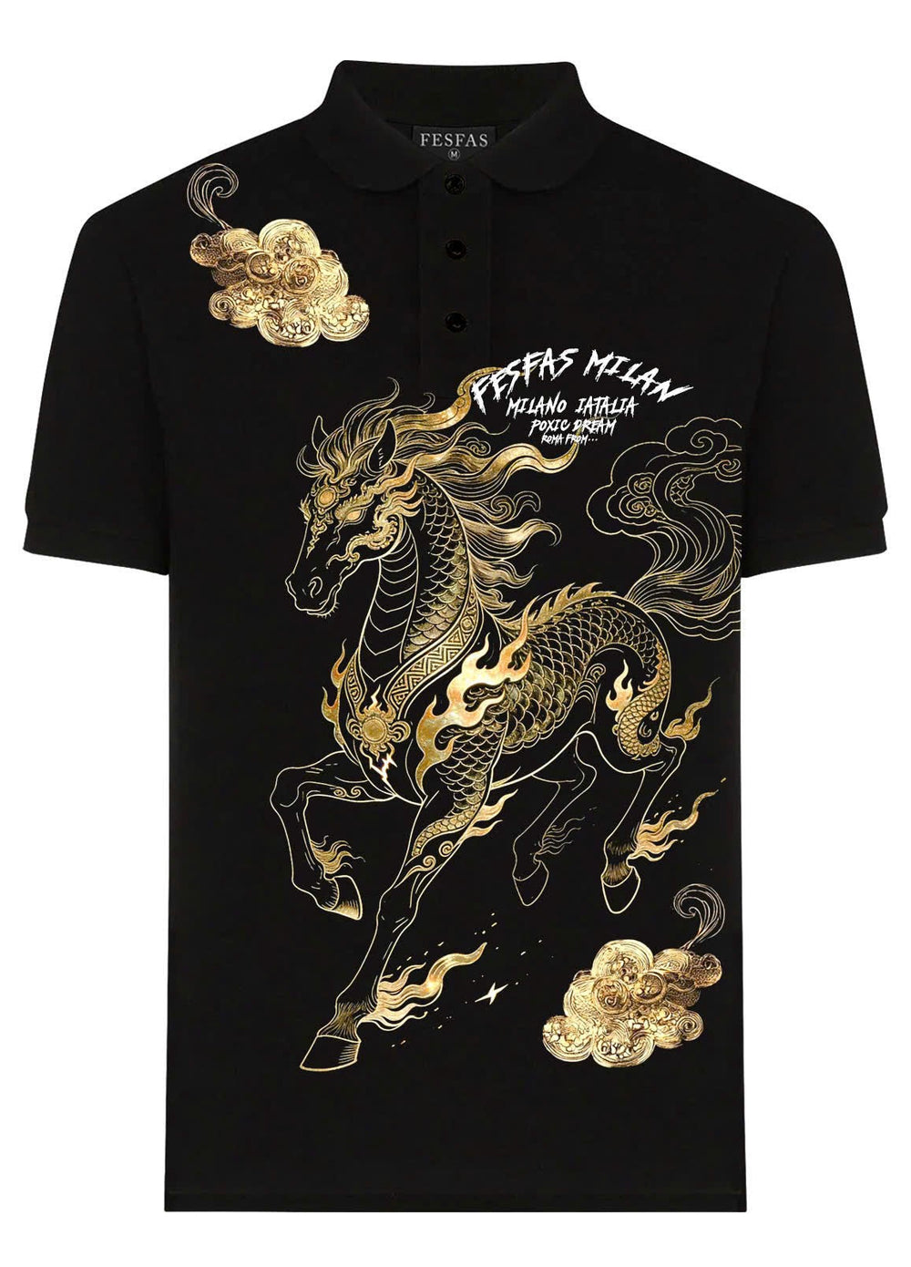 FesFas cloud horse-print Polo Shirt