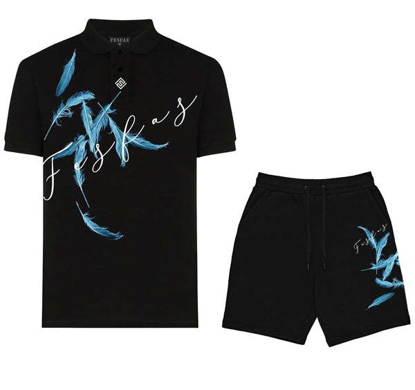 FesFas feathers-print Polo Set