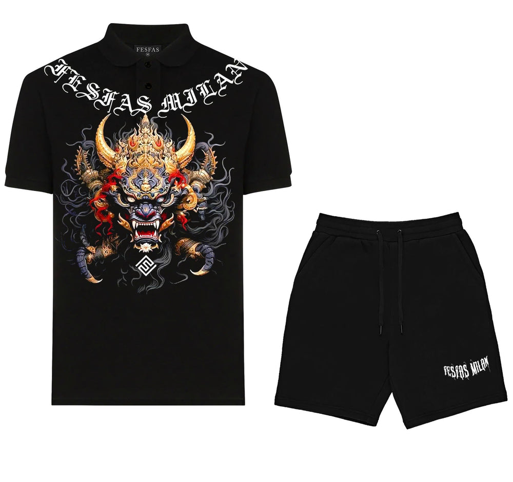 FesFas dragon-print Polo Set