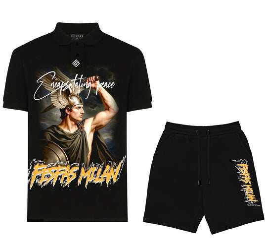 FesFas combatant-print Polo Set | Men | Black