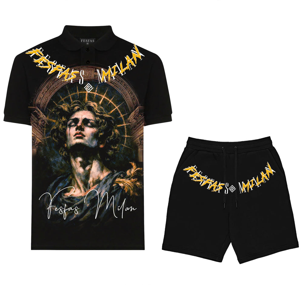 FesFas angel-print Polo Set