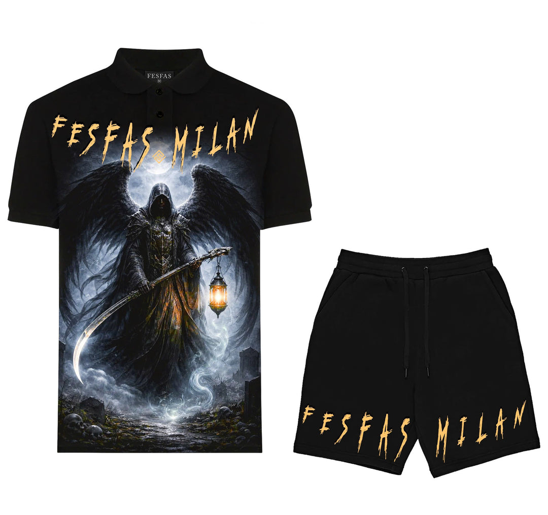 FesFas graphic-print Polo Set | Men | Black