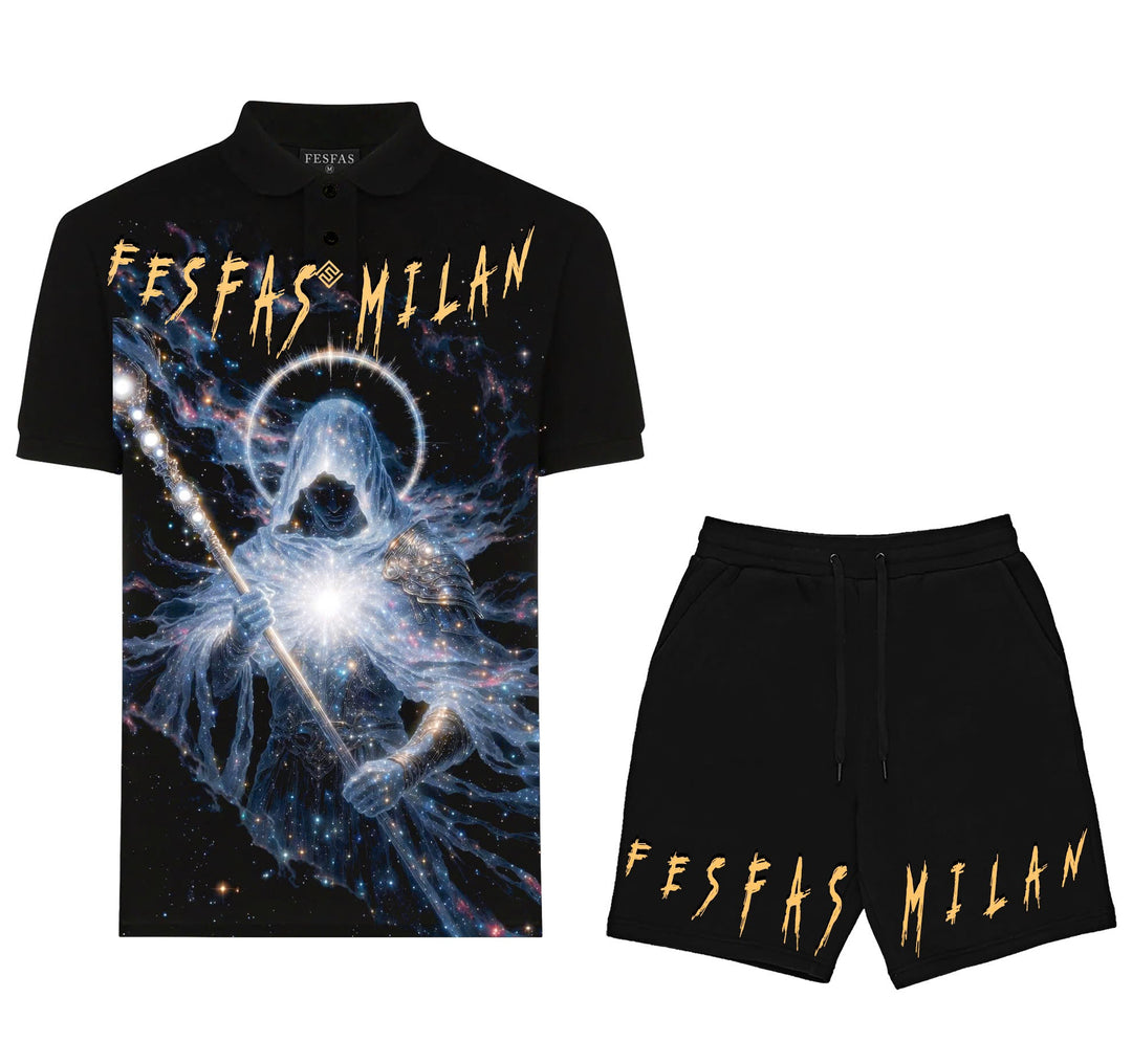 FesFas cosmic guardian-print Polo Set | Men | Black