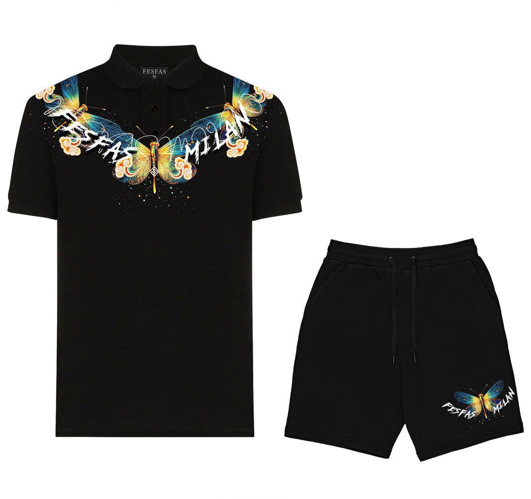 FesFas dragonflies-print Polo Set | Men | Black