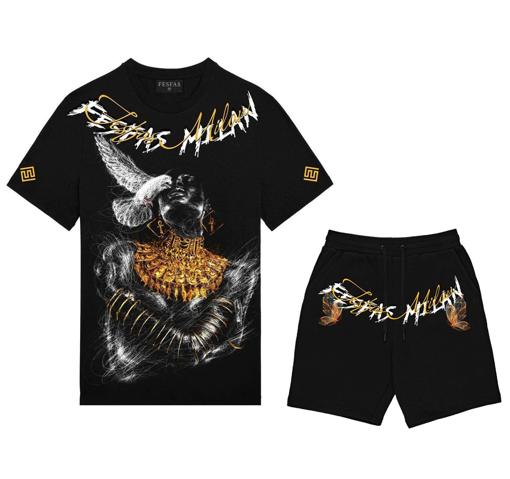 FesFas graphic-print T-shirt Set | Black | Men