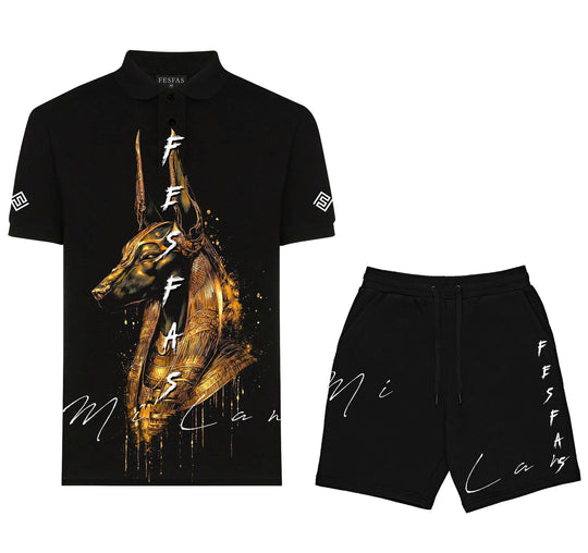 FesFas anubis-print Polo Set