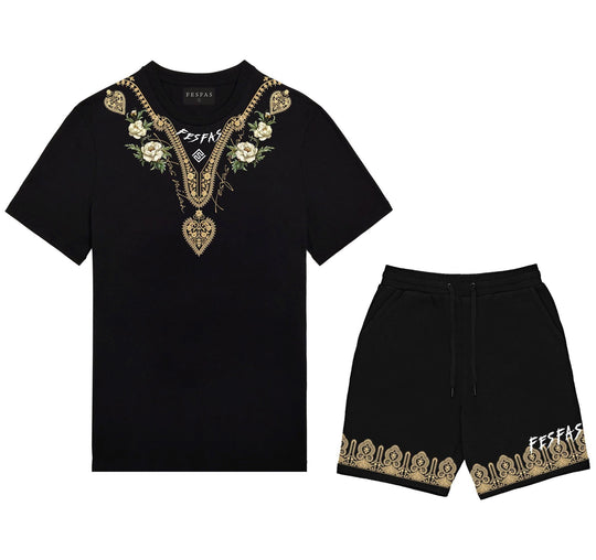 FesFas graphic-print T-shirt Set | Black | Men