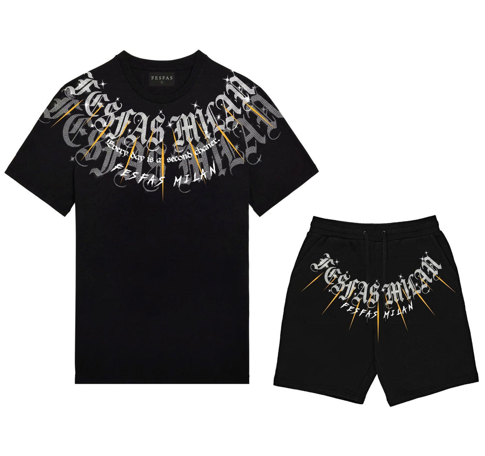 FesFas graphic-print T-shirt Set | Black | Men