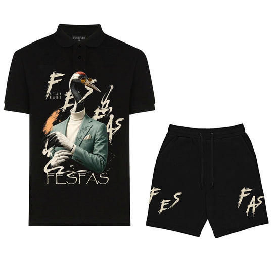 FesFas Mr. Crane-print Polo Set