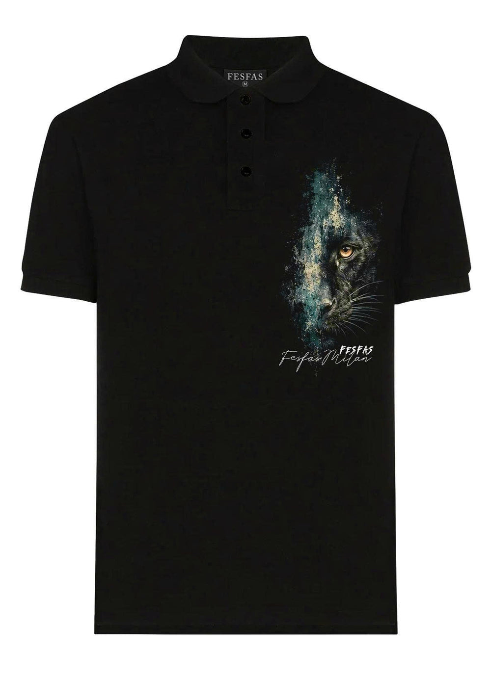 FesFas panther-print Polo Shirt