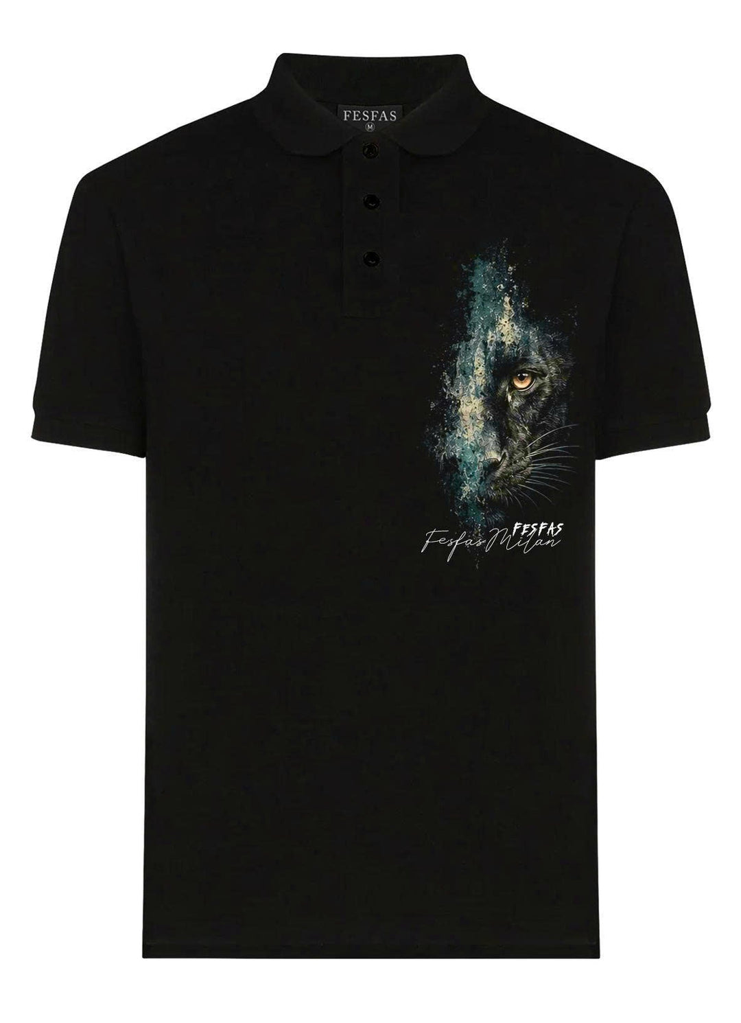 FesFas panther-print Polo Shirt