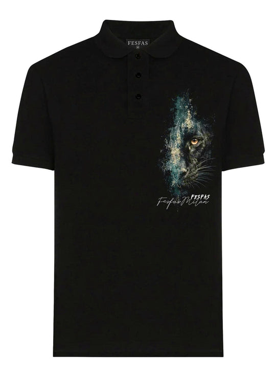FesFas panther-print Polo Shirt