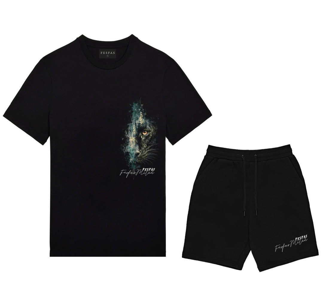 FesFas night leopard-print T-shirt Set