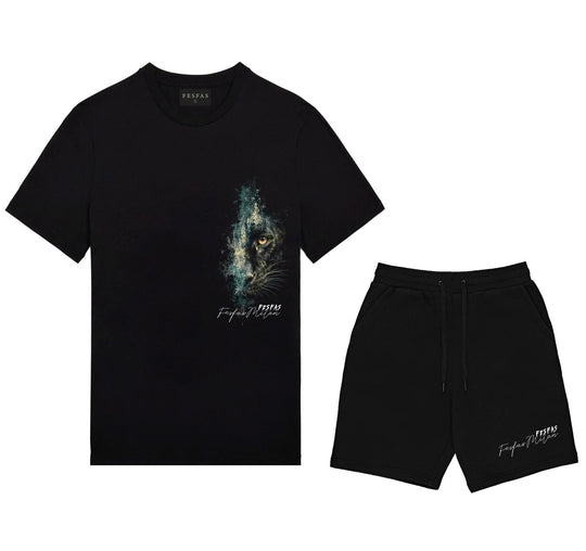 FesFas night leopard-print T-shirt Set