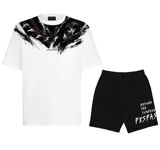 FesFas black panther-print T-shirt Set