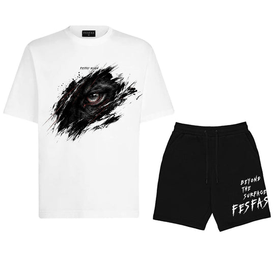 FesFas black panther-print T-shirt Set