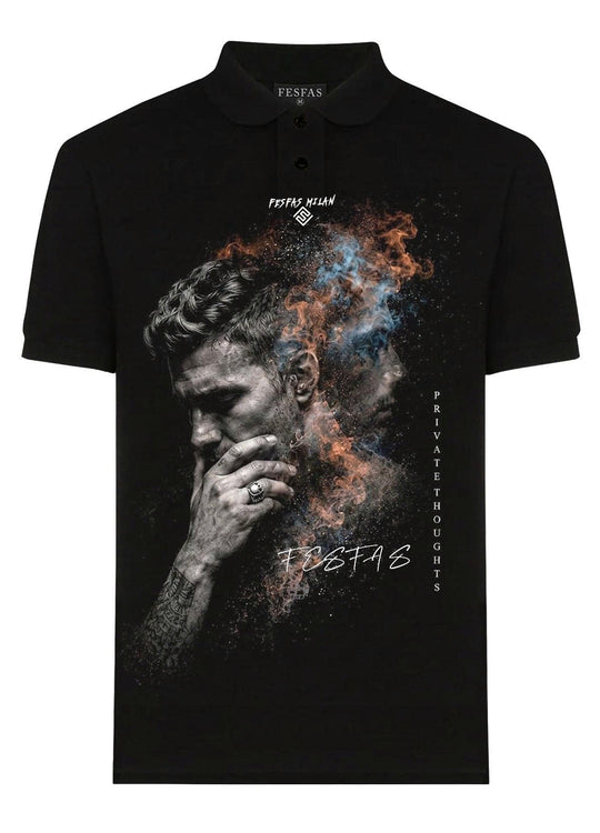 FesFas deep thoughts-print Polo Shirt