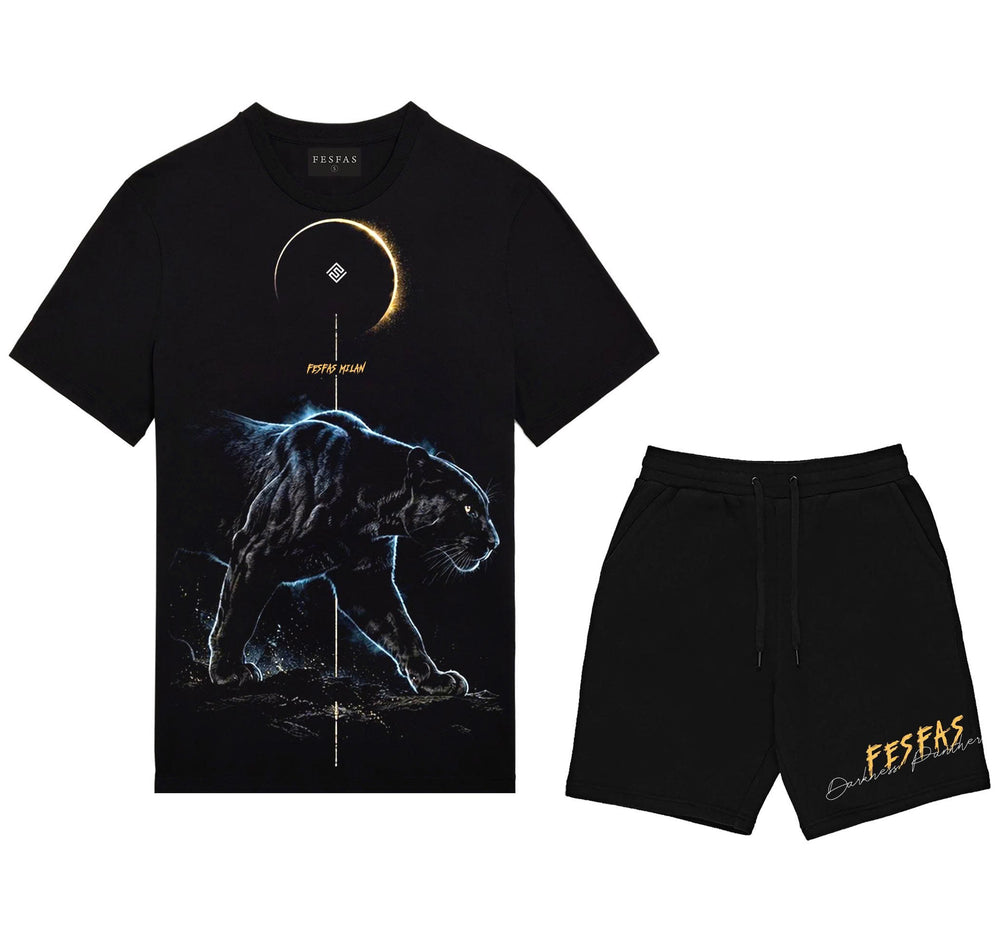 FesFas black panther-print T-shirt Set