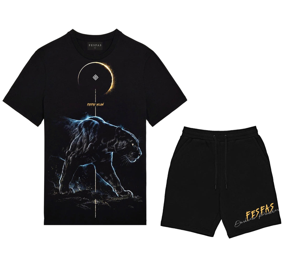 FesFas black panther-print T-shirt Set