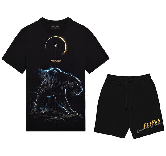 FesFas black panther-print T-shirt Set