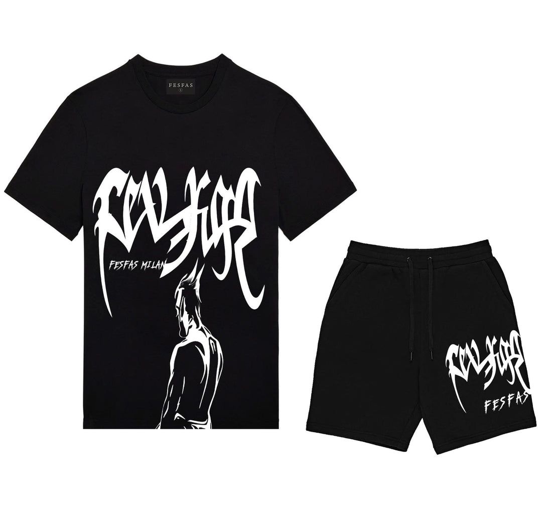 FesFas night assassin-print T-shirt Set
