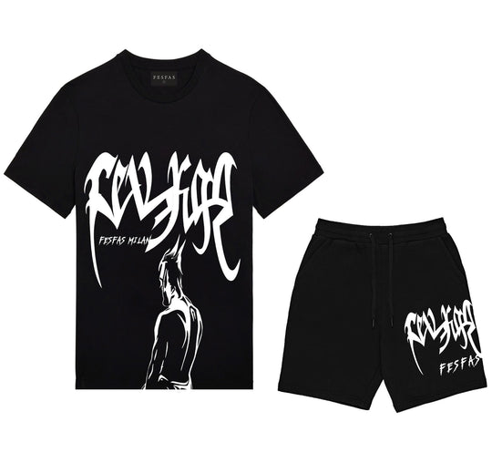 FesFas night assassin-print T-shirt Set
