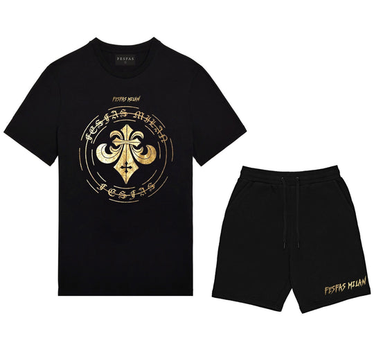 FesFas golden circle-print T-shirt Set
