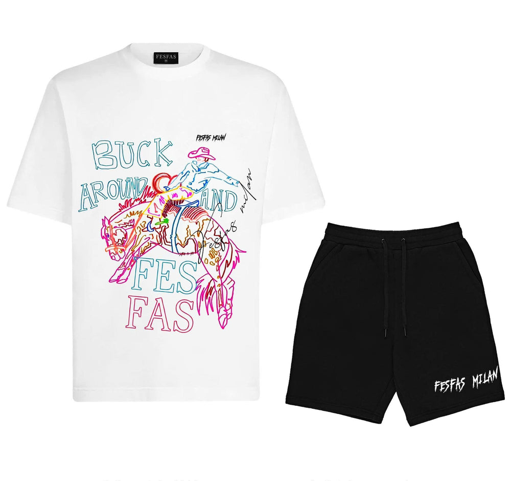 FesFas cowboy-print T-shirt Set