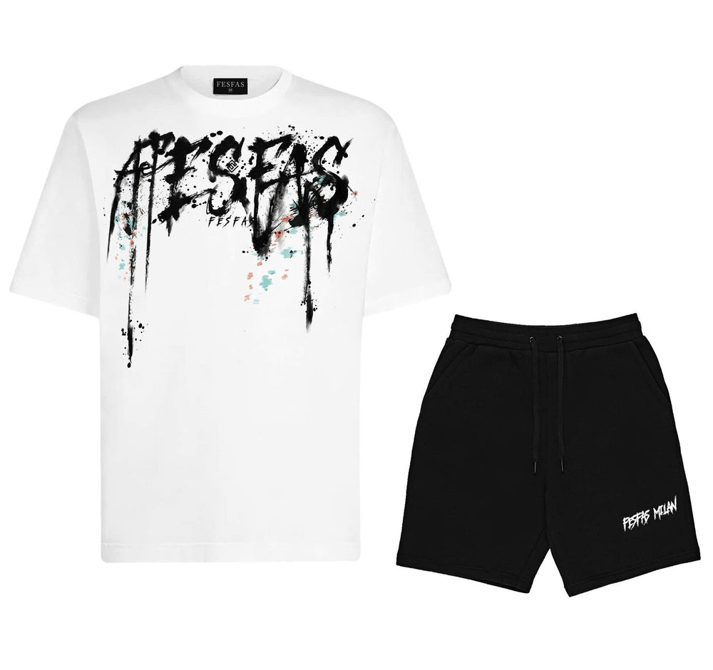 FesFas graffiti-print T-shirt Set