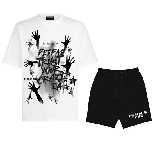 FesFas illusion-print T-shirt Set