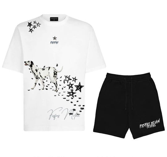 FesFas dalmatian-print T-shirt Set