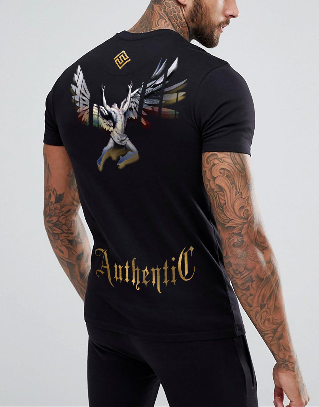 FesFas angel-print T-shirt | Black | Men