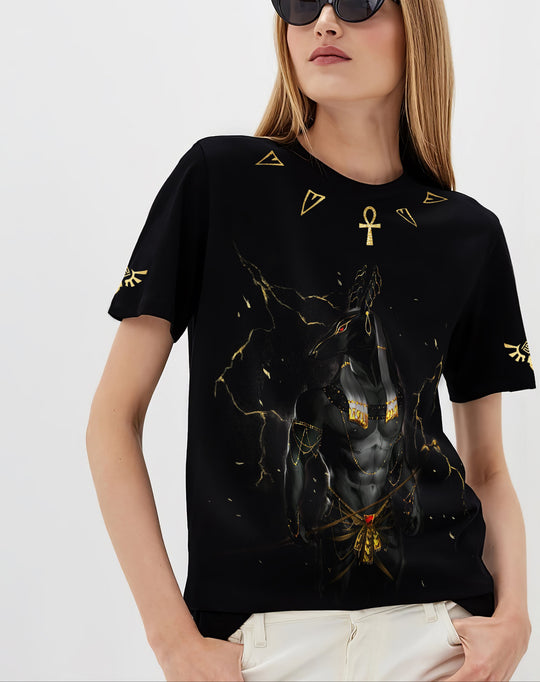 FesFas Anubis-print T-shirt | Black | Men