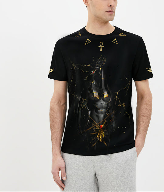 FesFas Anubis-print T-shirt | Black | Men