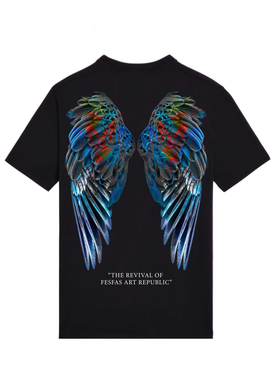 FesFas angel wings-print T-shirt | Black | Men