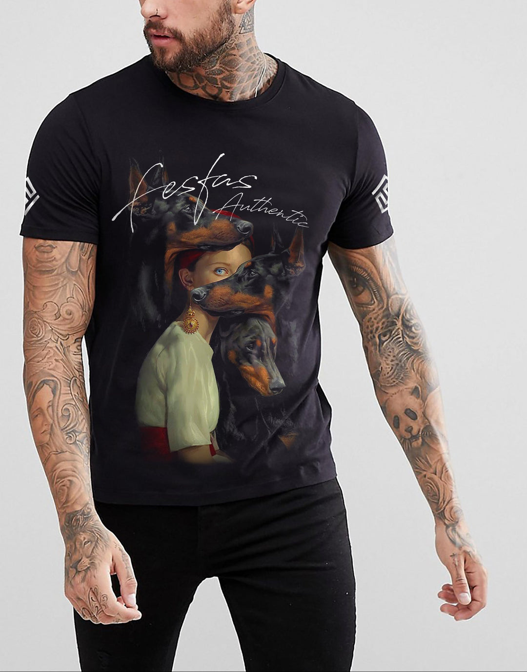FesFas friendship-print T-shirt | Black | Men