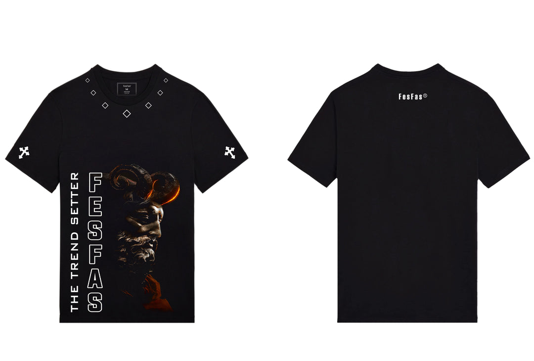 FesFas graphic-print T-shirt | Black | Men