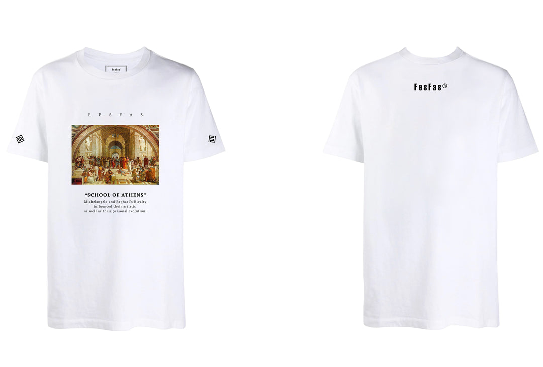 FesFas athens-print T-shirt | White | Men