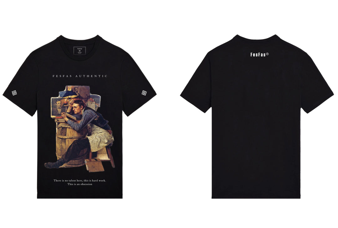 FesFas poet-print T-shirt | Black | Men