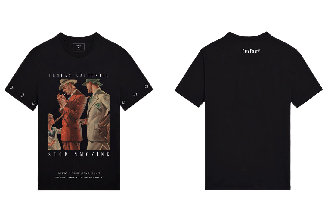 FesFas gentlemen-print T-shirt | Black | Men