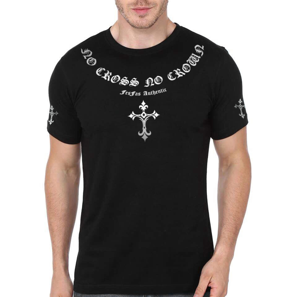 FesFas cross-print T-shirt | Black | Men
