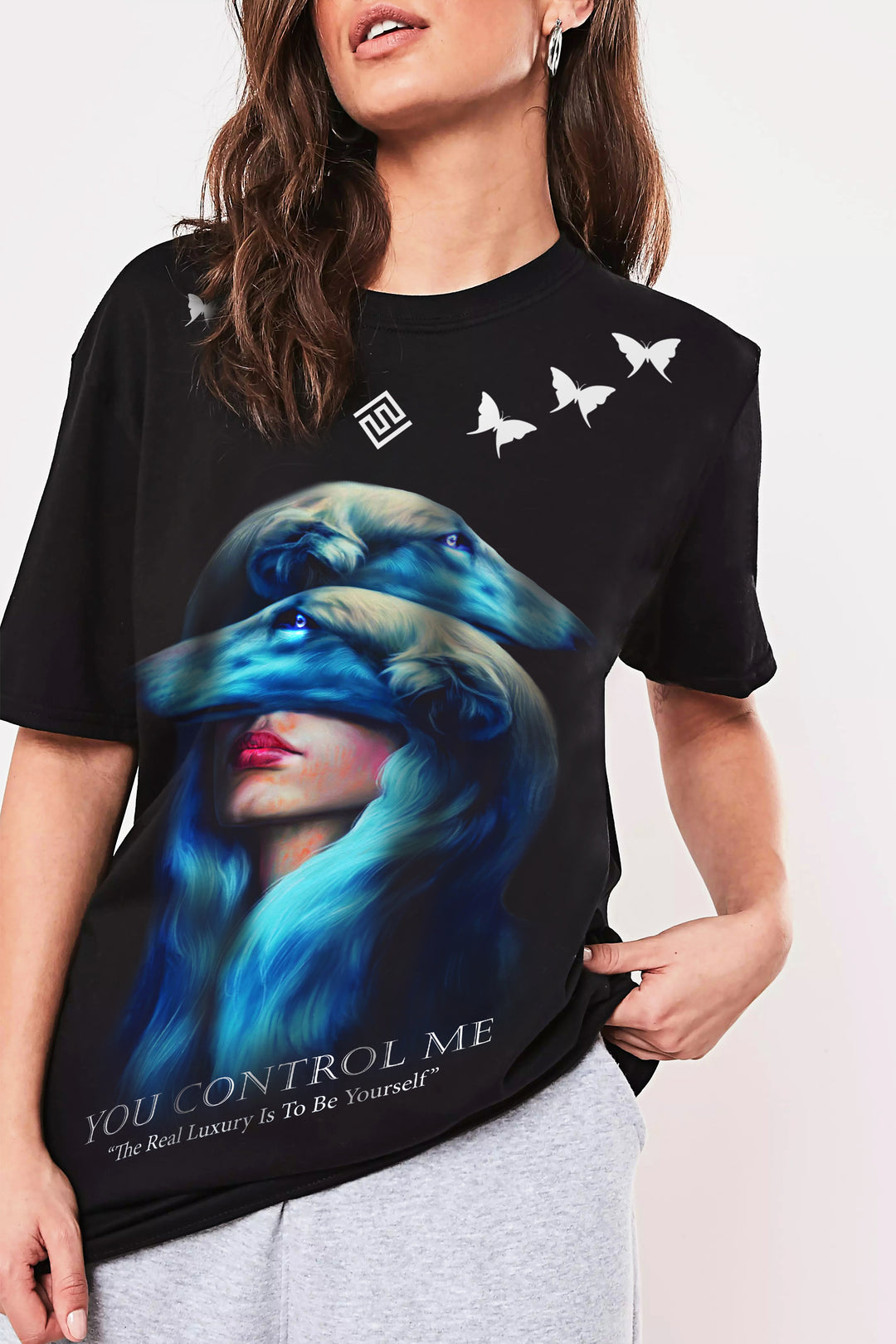 FesFas borzoi-print T-shirt | Black | Men