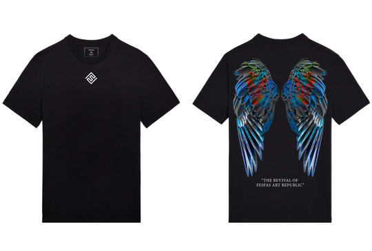 FesFas angel wings-print T-shirt | Black | Men
