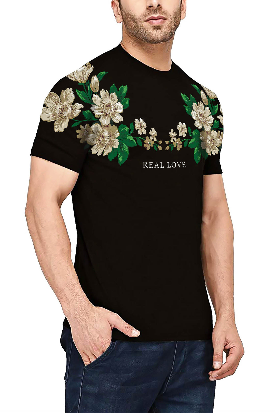 FesFas flowers-print T-shirt | Black | Men